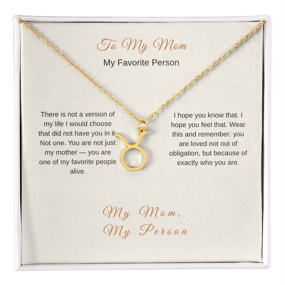 My Mom My Favorite Person Necklace – Heartfelt Gift for Mom - Golden Willow Emporium