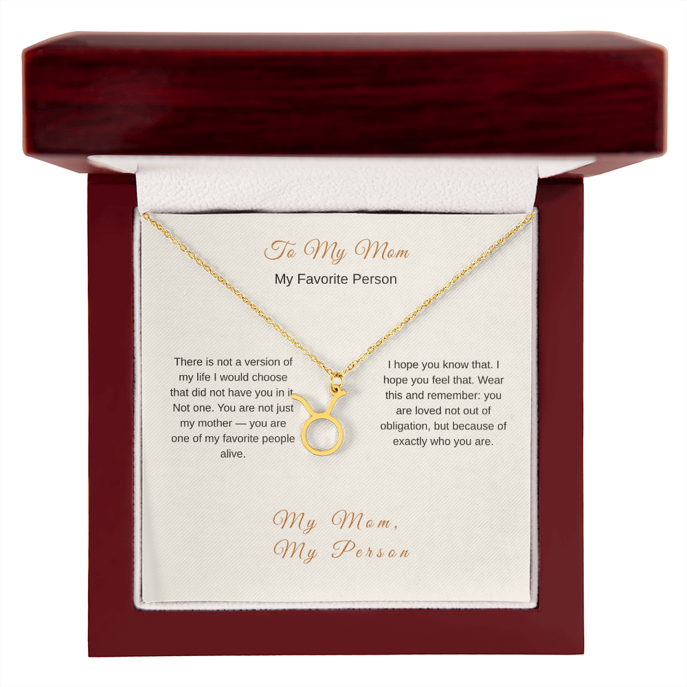 My Mom My Favorite Person Necklace – Heartfelt Gift for Mom - Golden Willow Emporium