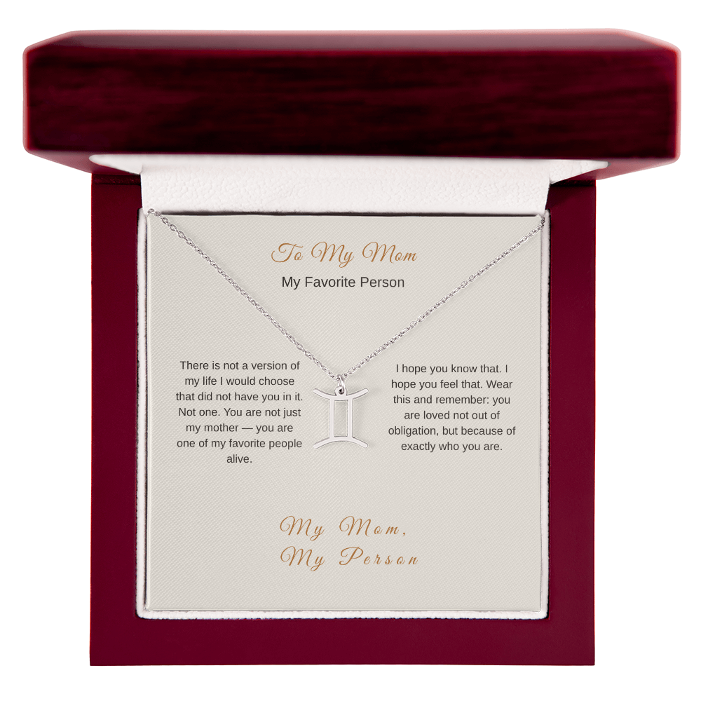 My Mom My Favorite Person Necklace – Heartfelt Gift for Mom - Golden Willow Emporium