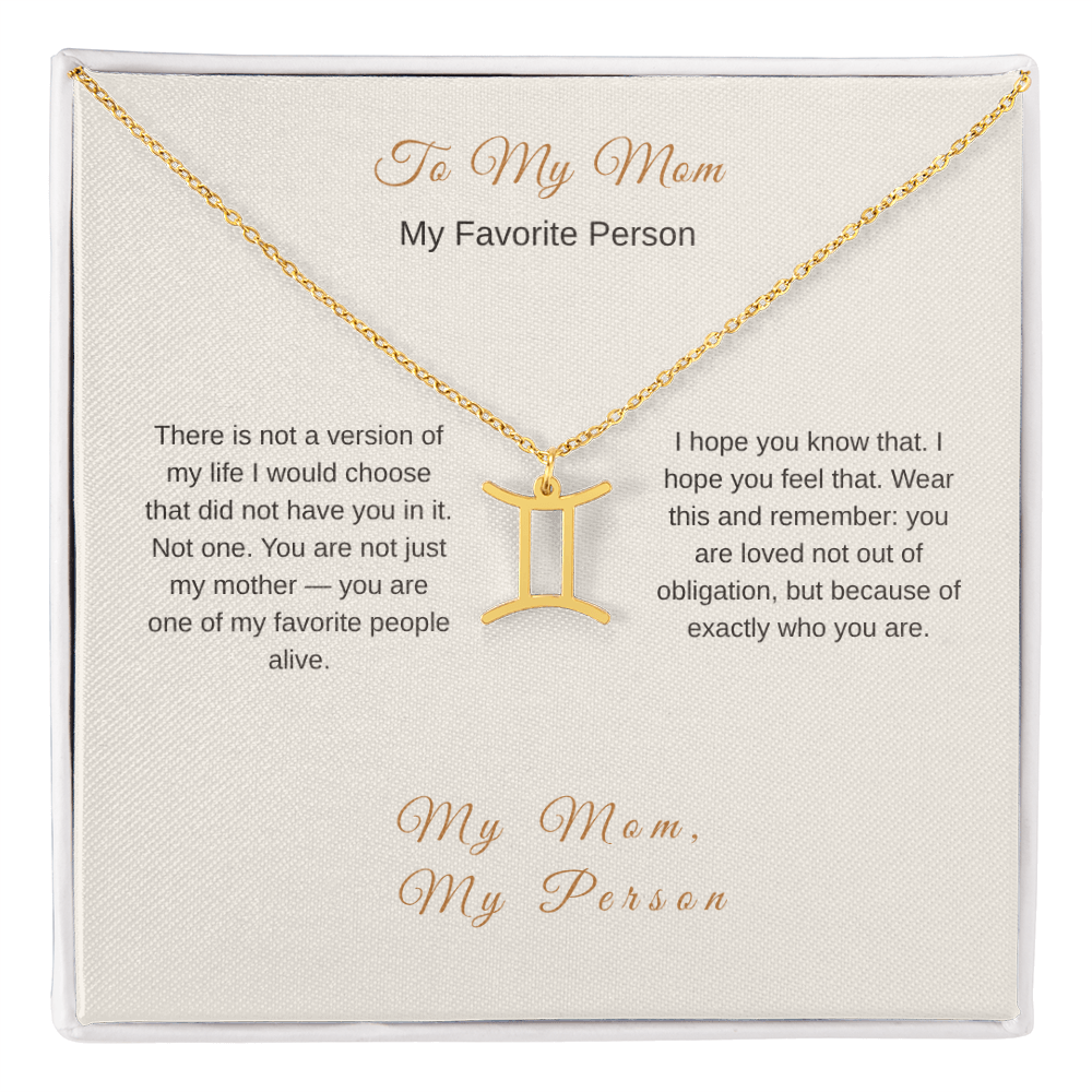 My Mom My Favorite Person Necklace – Heartfelt Gift for Mom - Golden Willow Emporium