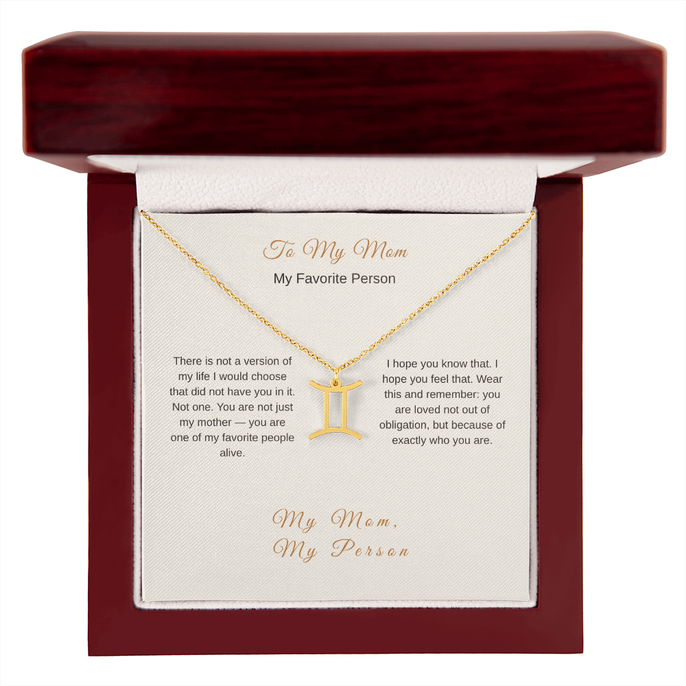 My Mom My Favorite Person Necklace – Heartfelt Gift for Mom - Golden Willow Emporium