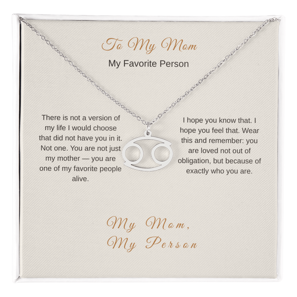 My Mom My Favorite Person Necklace – Heartfelt Gift for Mom - Golden Willow Emporium