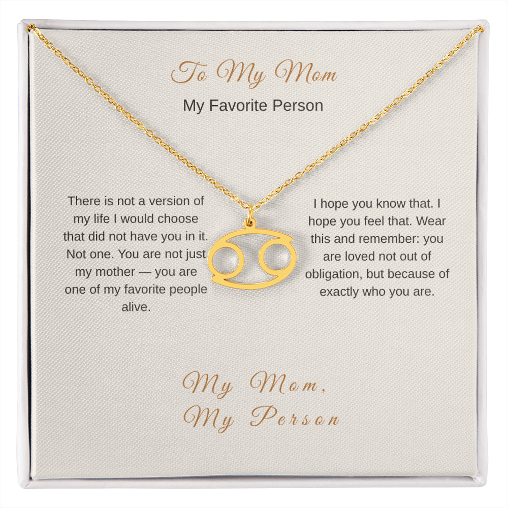 My Mom My Favorite Person Necklace – Heartfelt Gift for Mom - Golden Willow Emporium