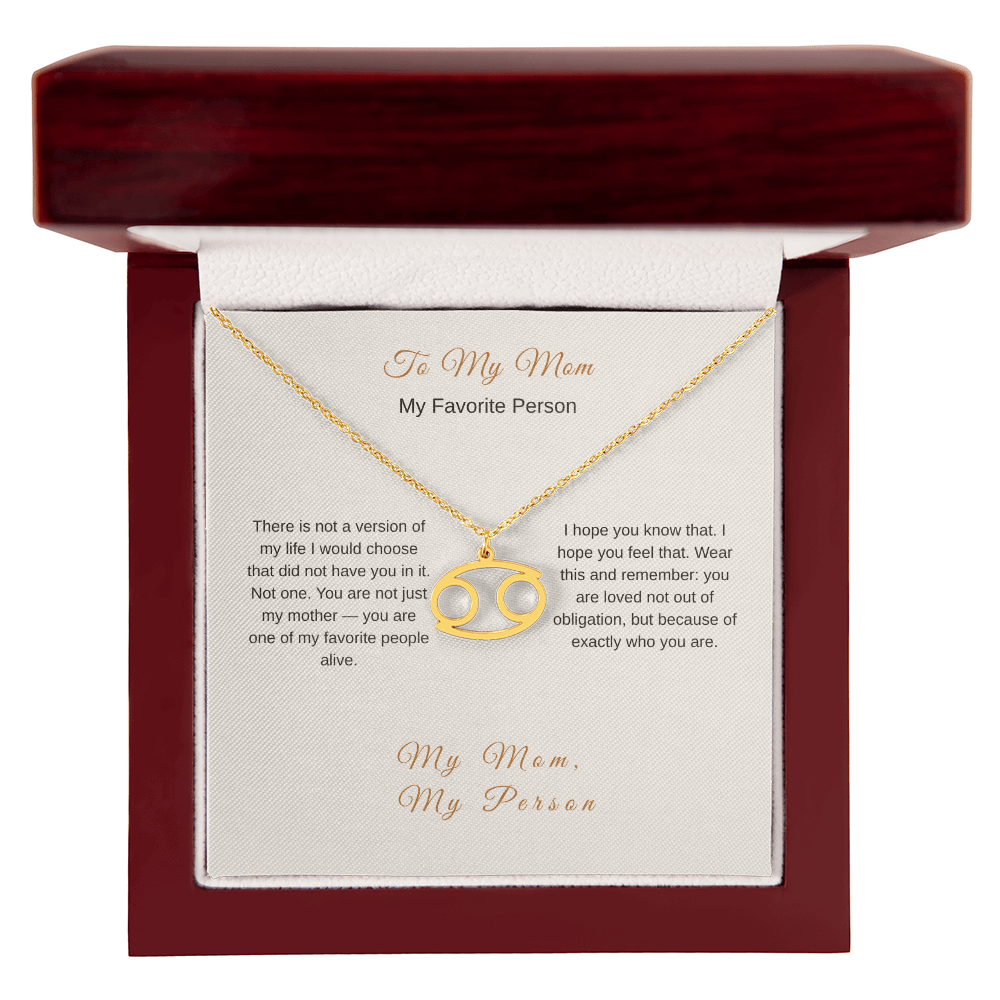 My Mom My Favorite Person Necklace – Heartfelt Gift for Mom - Golden Willow Emporium
