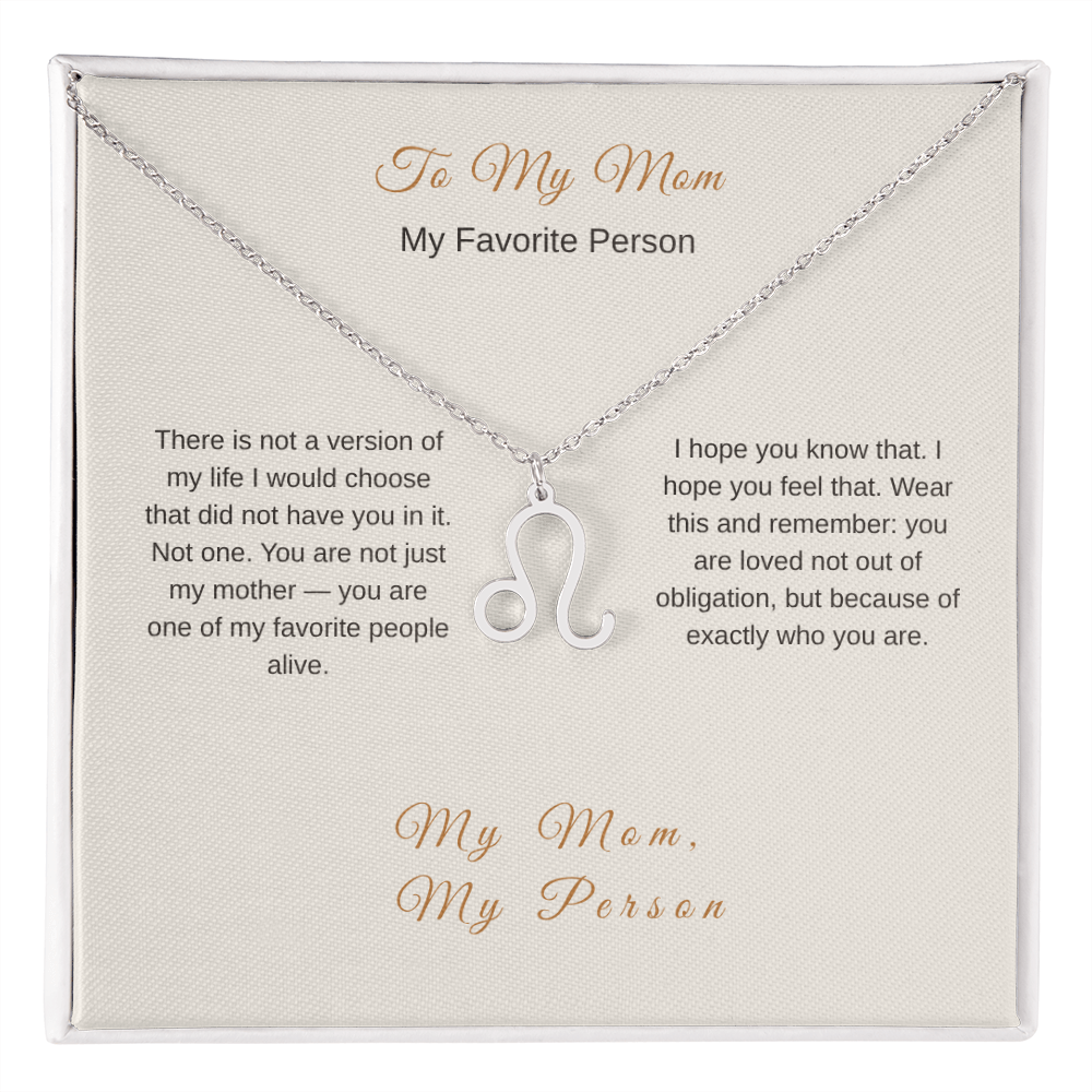 My Mom My Favorite Person Necklace – Heartfelt Gift for Mom - Golden Willow Emporium