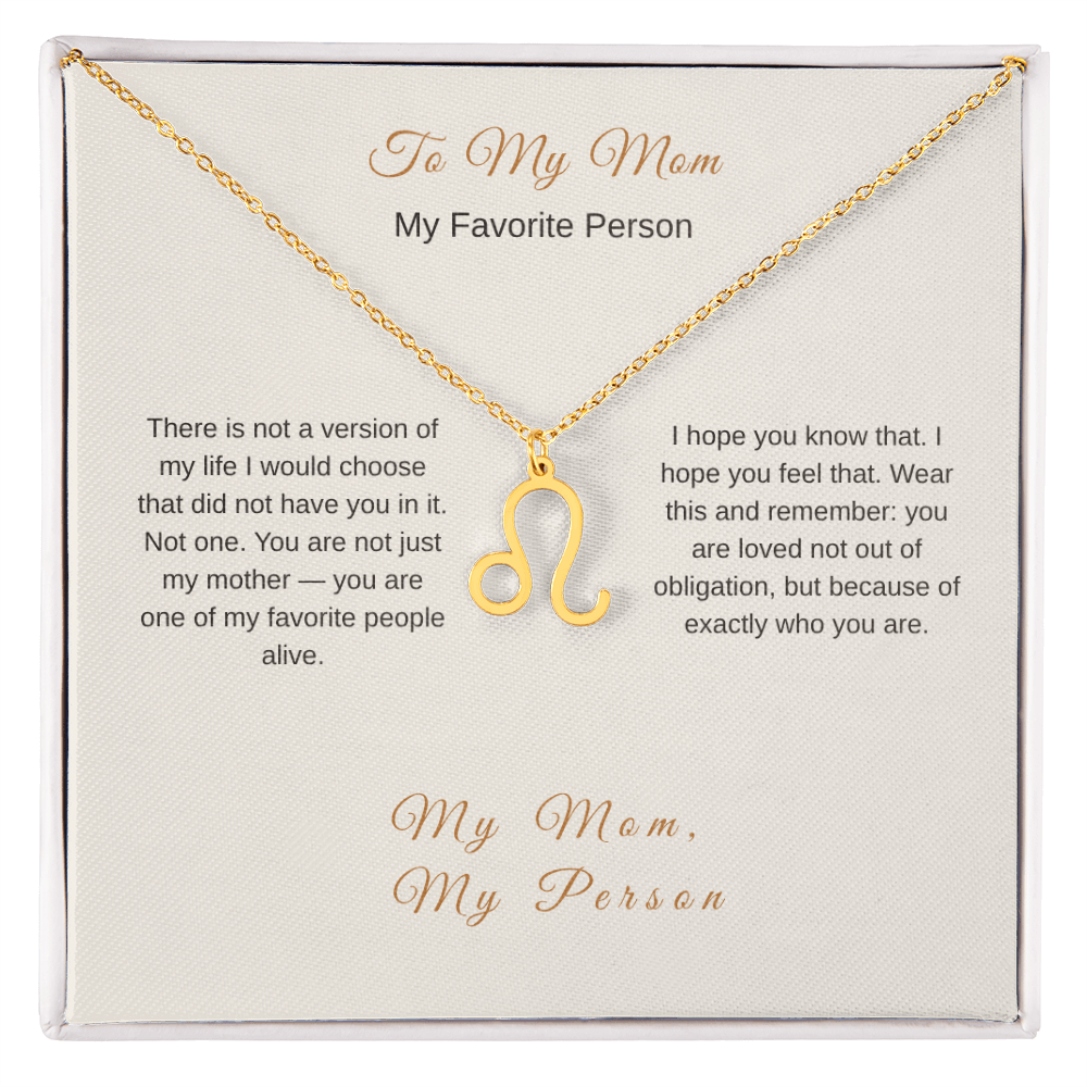 My Mom My Favorite Person Necklace – Heartfelt Gift for Mom - Golden Willow Emporium