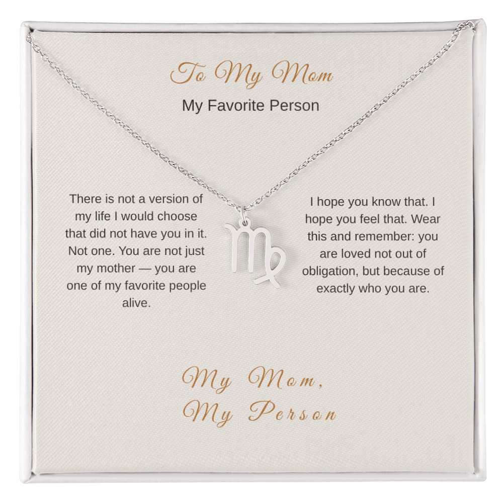 My Mom My Favorite Person Necklace – Heartfelt Gift for Mom - Golden Willow Emporium