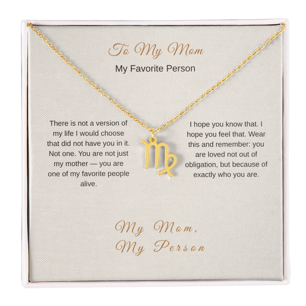 My Mom My Favorite Person Necklace – Heartfelt Gift for Mom - Golden Willow Emporium