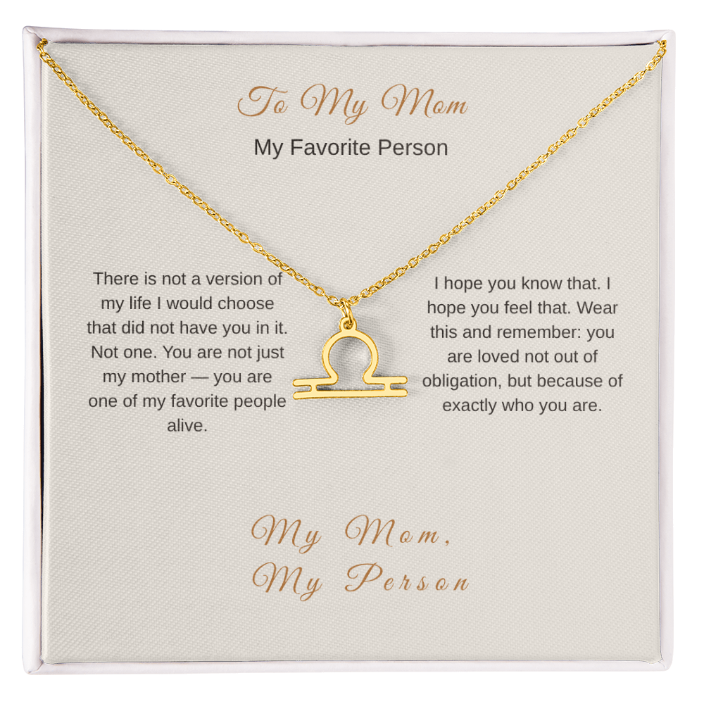My Mom My Favorite Person Necklace – Heartfelt Gift for Mom - Golden Willow Emporium