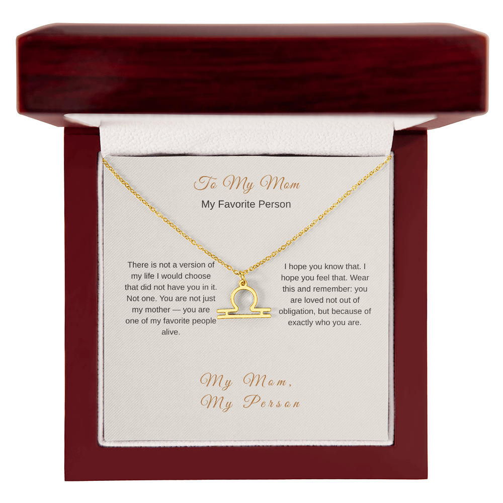 My Mom My Favorite Person Necklace – Heartfelt Gift for Mom - Golden Willow Emporium