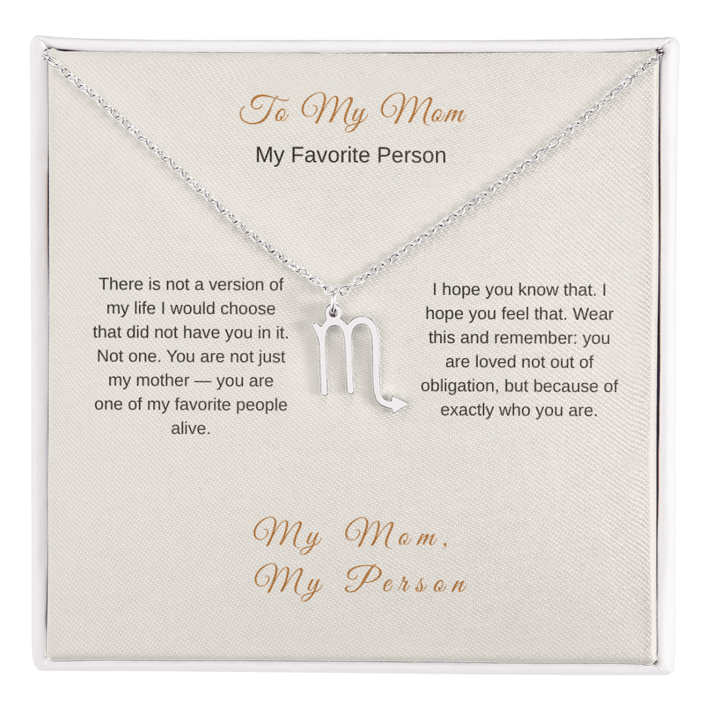 My Mom My Favorite Person Necklace – Heartfelt Gift for Mom - Golden Willow Emporium