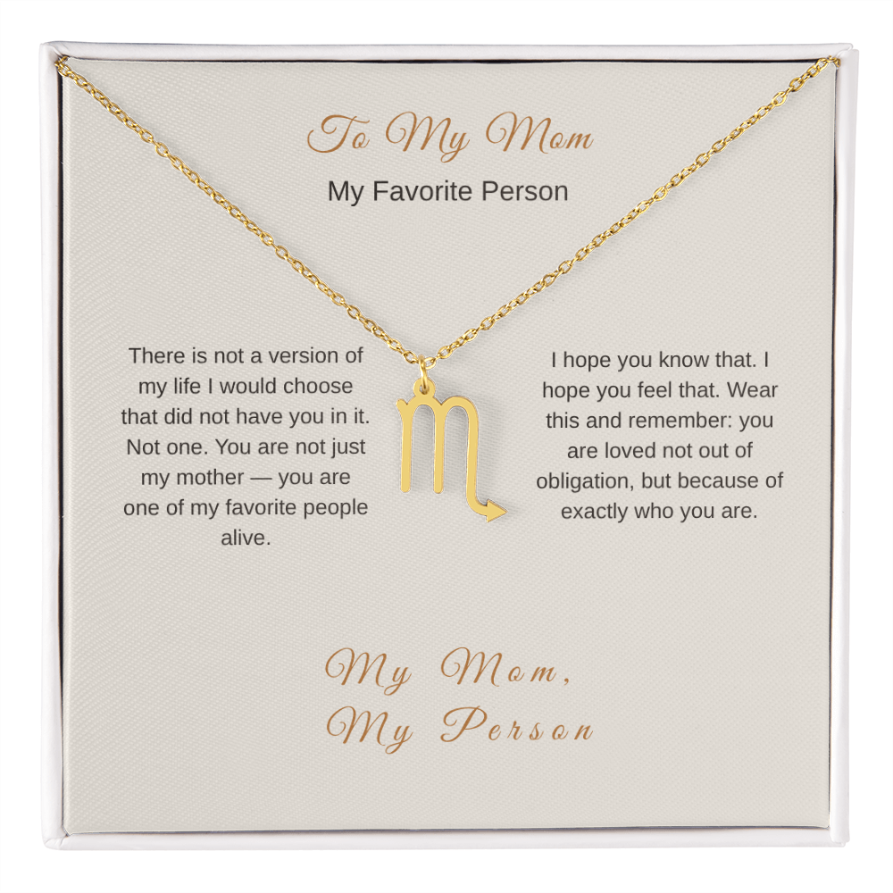 My Mom My Favorite Person Necklace – Heartfelt Gift for Mom - Golden Willow Emporium