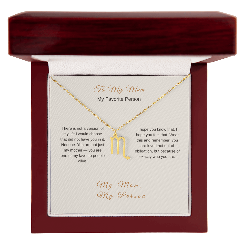 My Mom My Favorite Person Necklace – Heartfelt Gift for Mom - Golden Willow Emporium