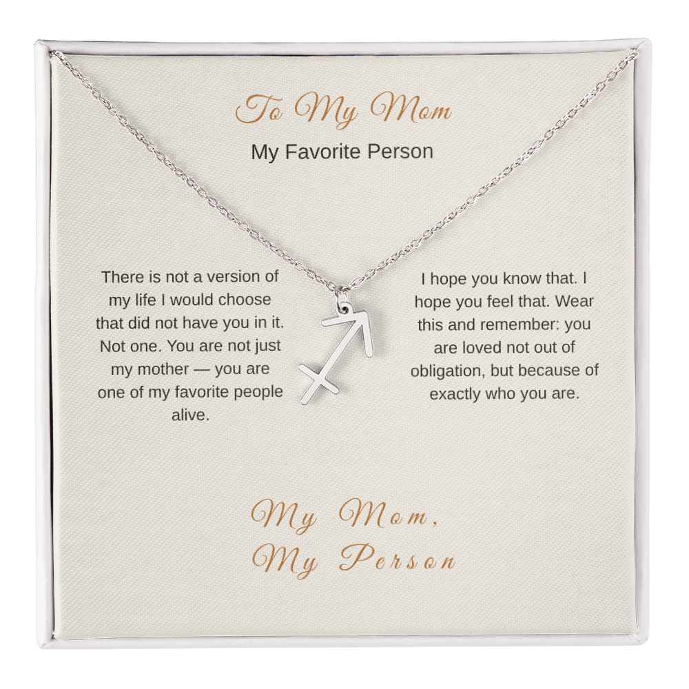 My Mom My Favorite Person Necklace – Heartfelt Gift for Mom - Golden Willow Emporium