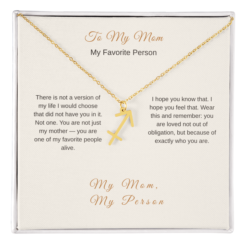 My Mom My Favorite Person Necklace – Heartfelt Gift for Mom - Golden Willow Emporium