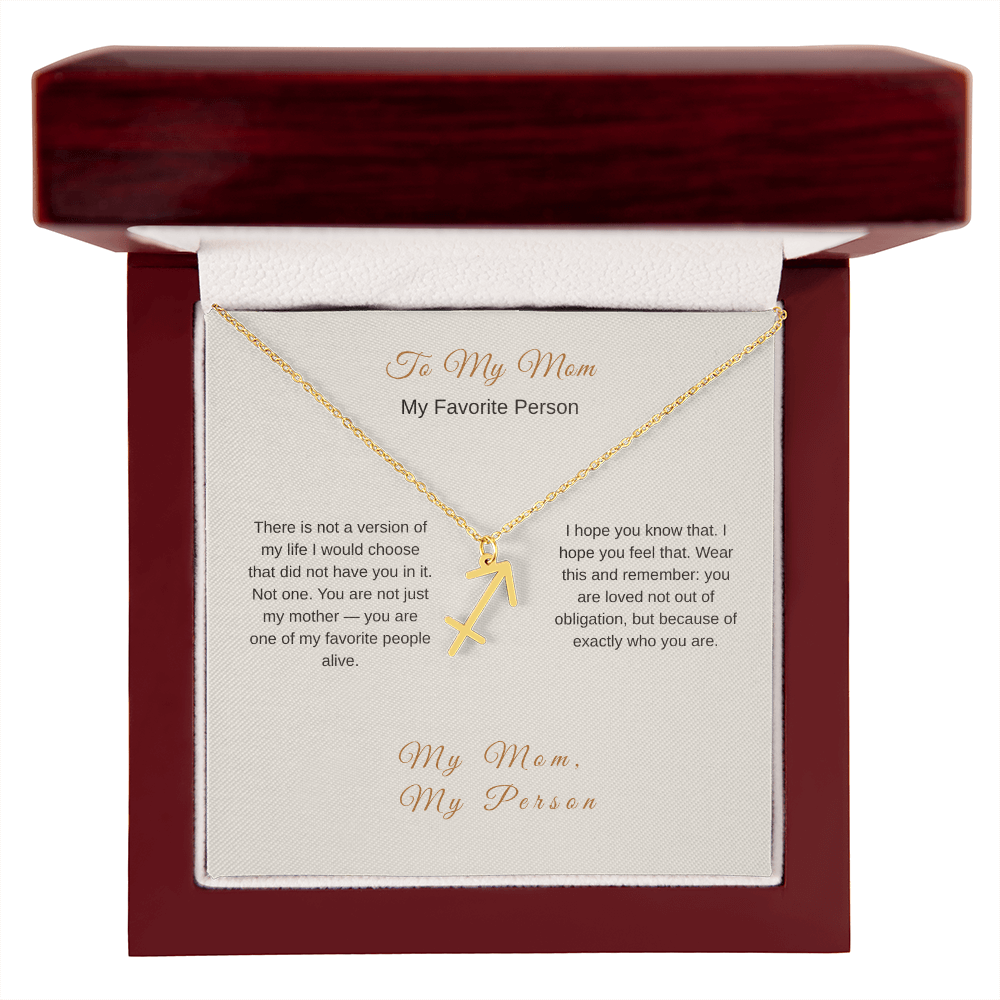 My Mom My Favorite Person Necklace – Heartfelt Gift for Mom - Golden Willow Emporium