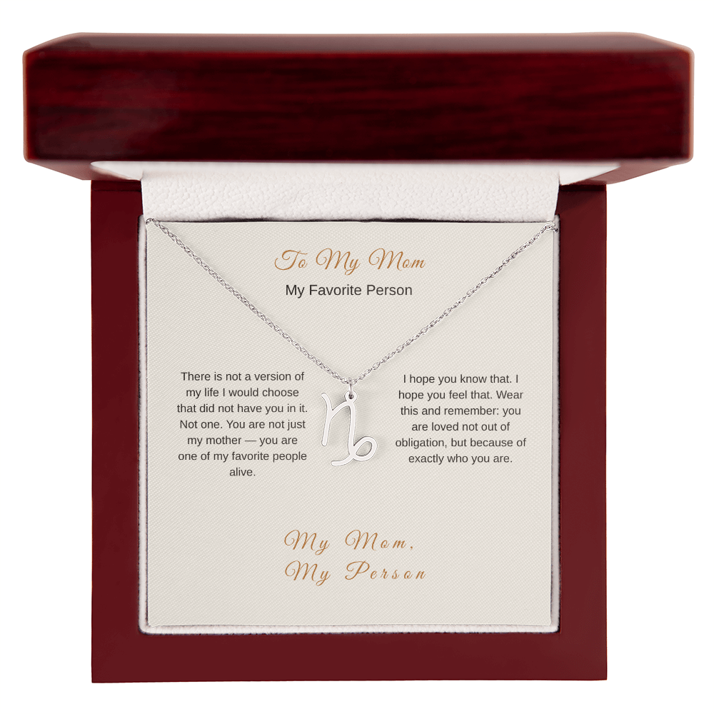 My Mom My Favorite Person Necklace – Heartfelt Gift for Mom - Golden Willow Emporium