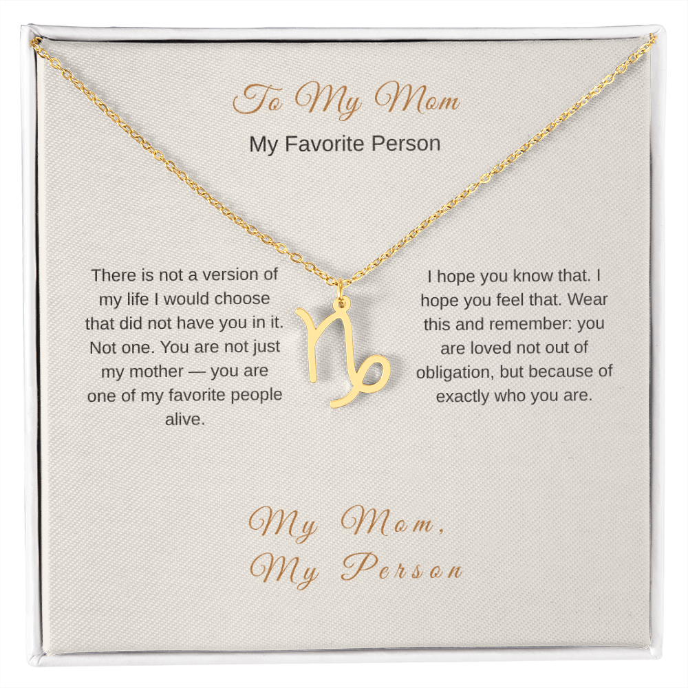My Mom My Favorite Person Necklace – Heartfelt Gift for Mom - Golden Willow Emporium