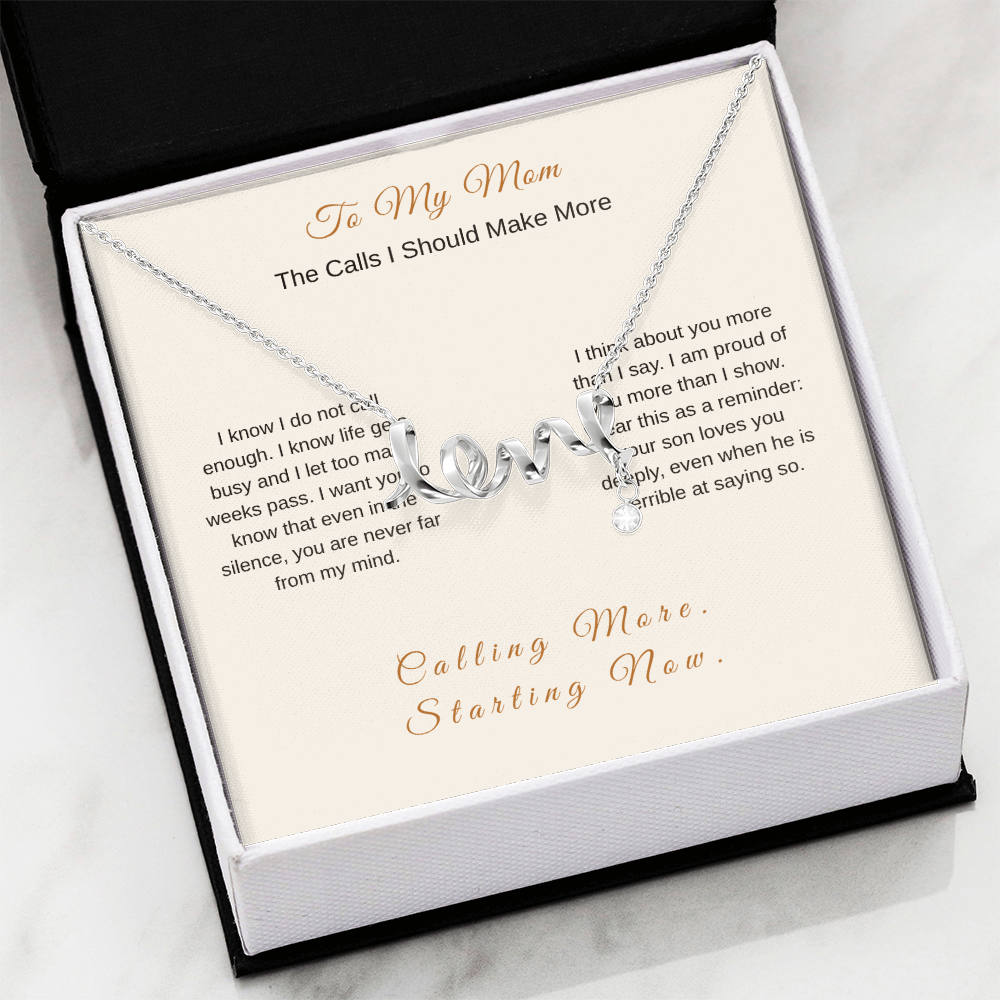 I Should Call More Necklace – Heartfelt Gift for Mom from Son - Golden Willow Emporium