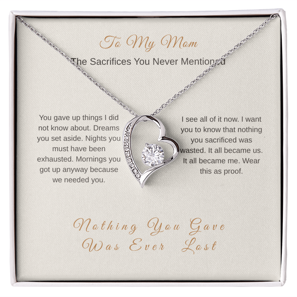 Nothing You Gave Was Ever Lost Necklace – Sacrifice Gift for Mom - Golden Willow Emporium