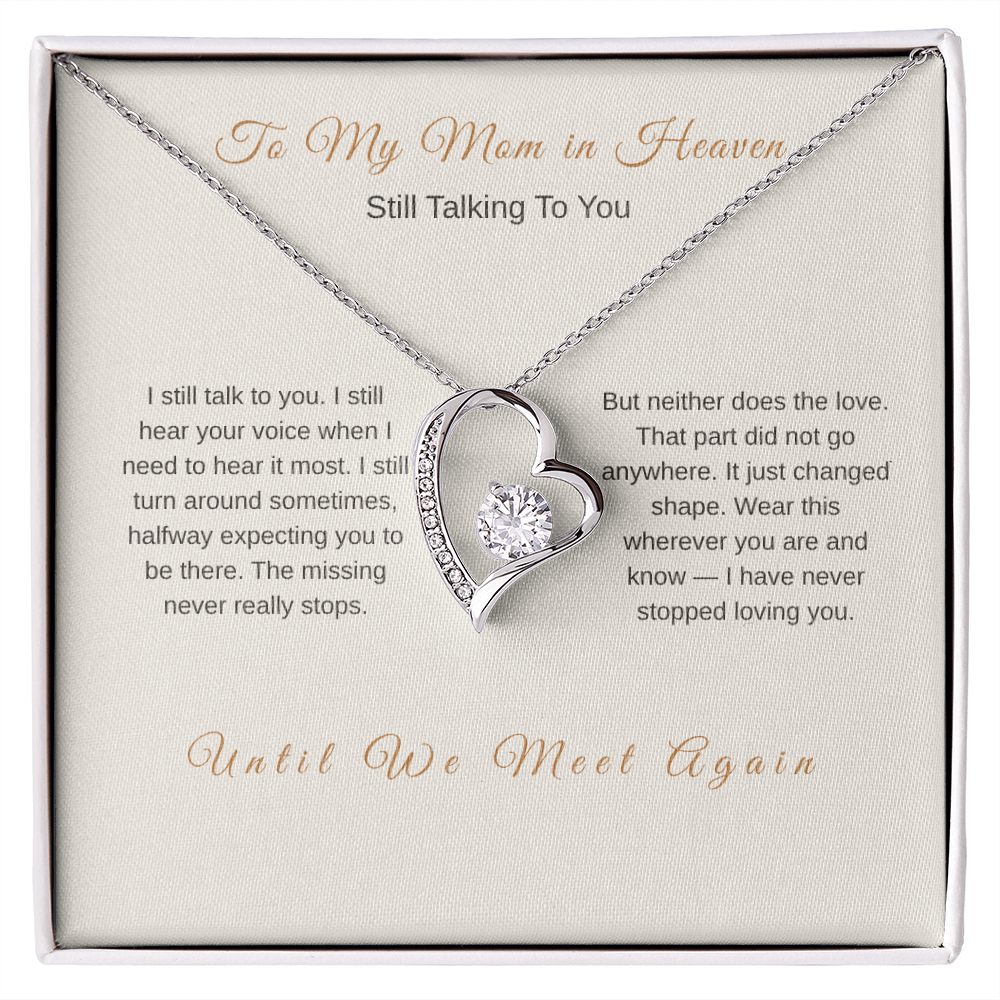 To My Mom in Heaven Necklace – Memorial Gift for Loss of Mother - Golden Willow Emporium
