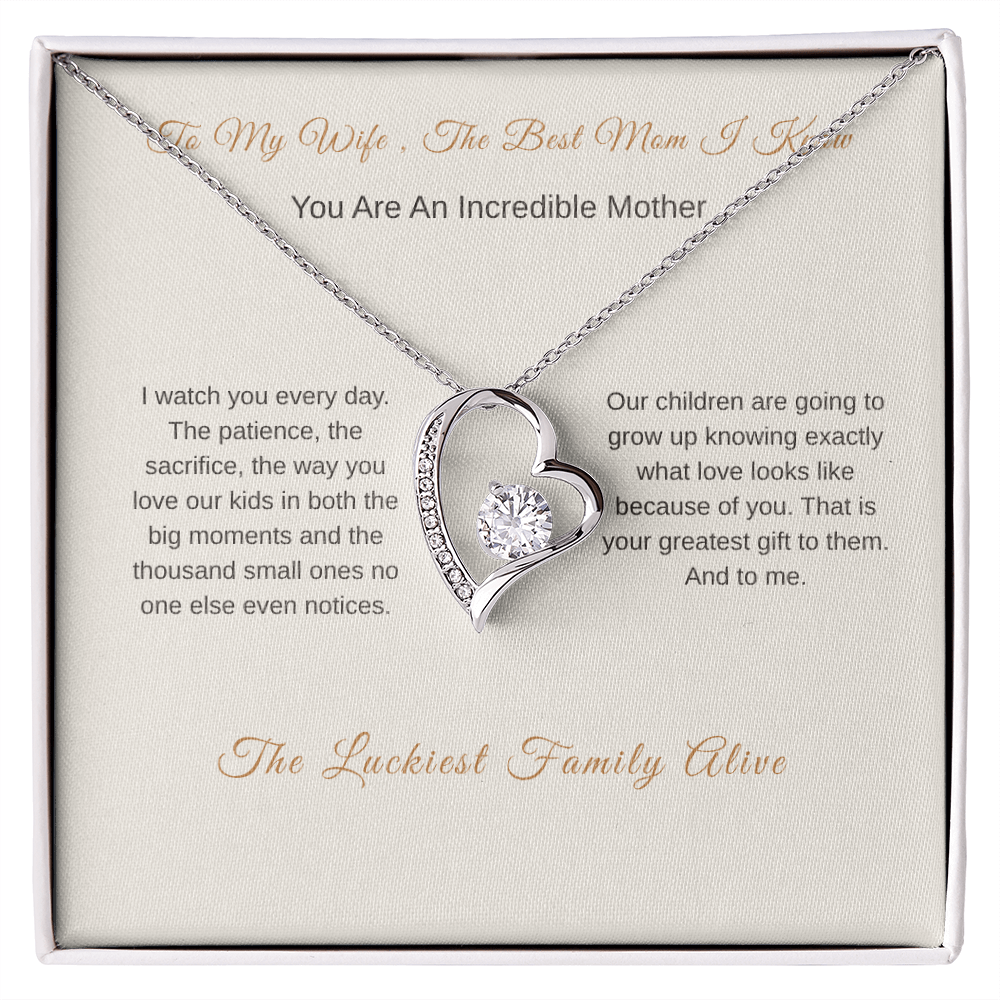 Forever Love Mother Necklace – Mother's Day Gift for Wife from Husband - Golden Willow Emporium