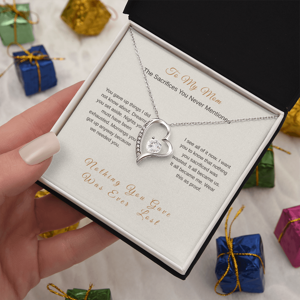 Nothing You Gave Was Ever Lost Necklace – Sacrifice Gift for Mom - Golden Willow Emporium
