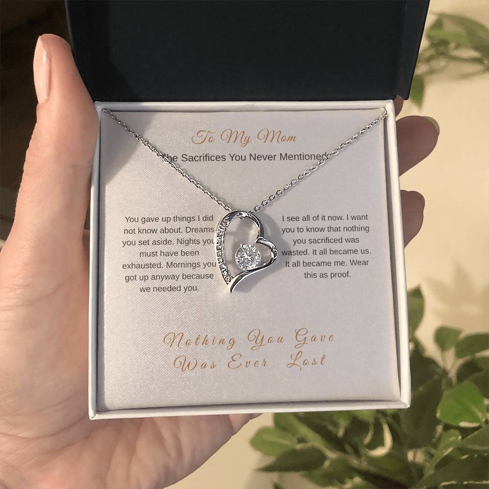 Nothing You Gave Was Ever Lost Necklace – Sacrifice Gift for Mom - Golden Willow Emporium