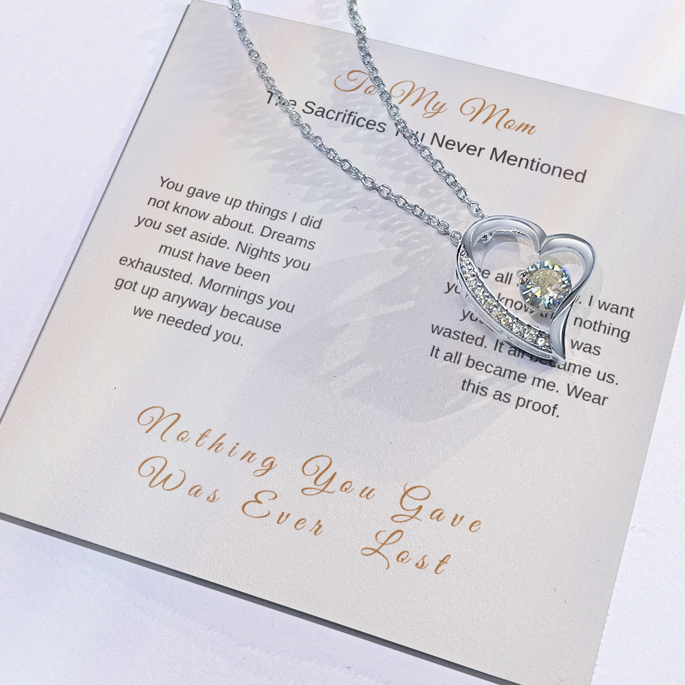 Nothing You Gave Was Ever Lost Necklace – Sacrifice Gift for Mom - Golden Willow Emporium