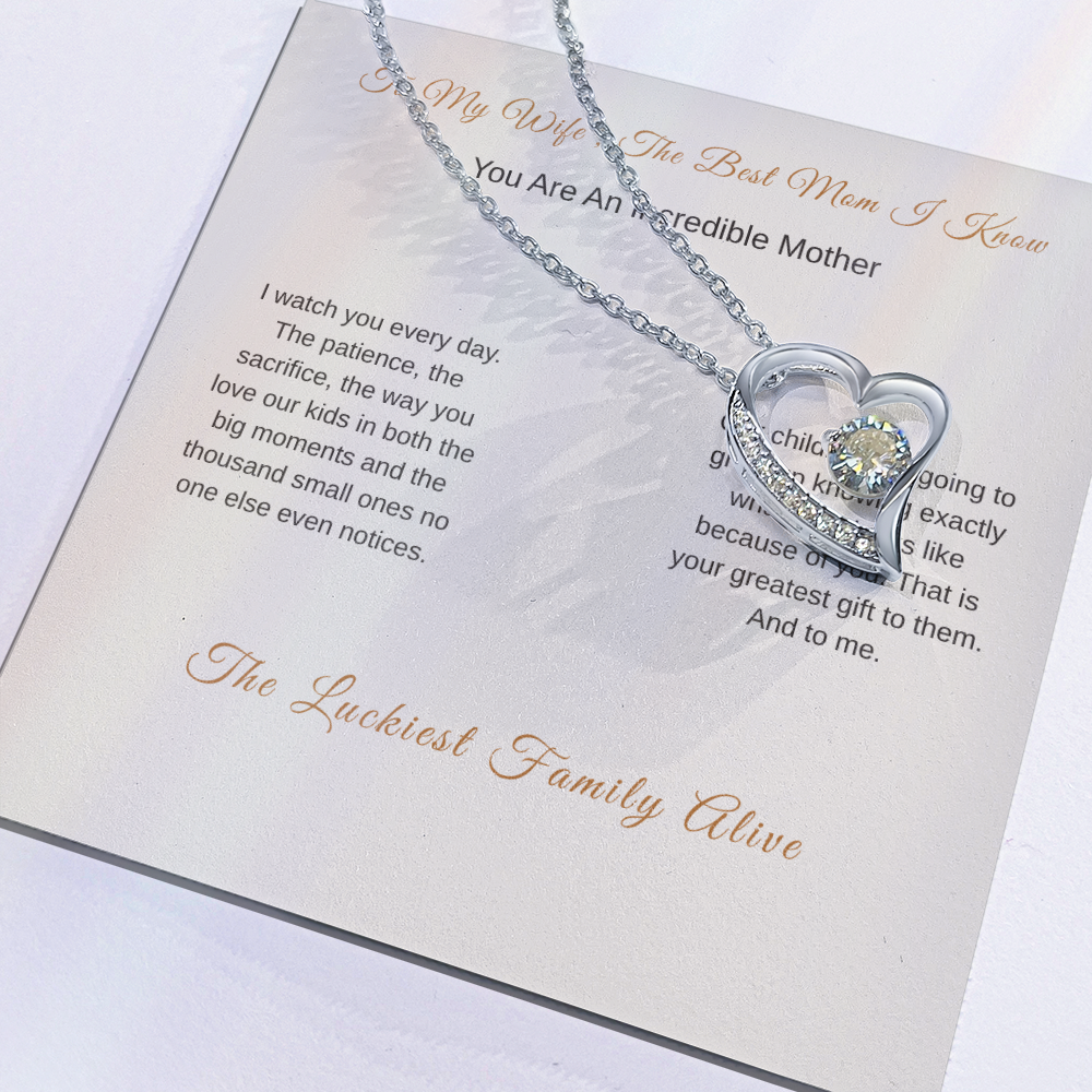 Forever Love Mother Necklace – Mother's Day Gift for Wife from Husband - Golden Willow Emporium