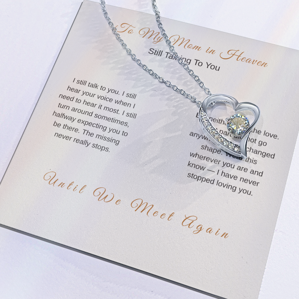 To My Mom in Heaven Necklace – Memorial Gift for Loss of Mother - Golden Willow Emporium