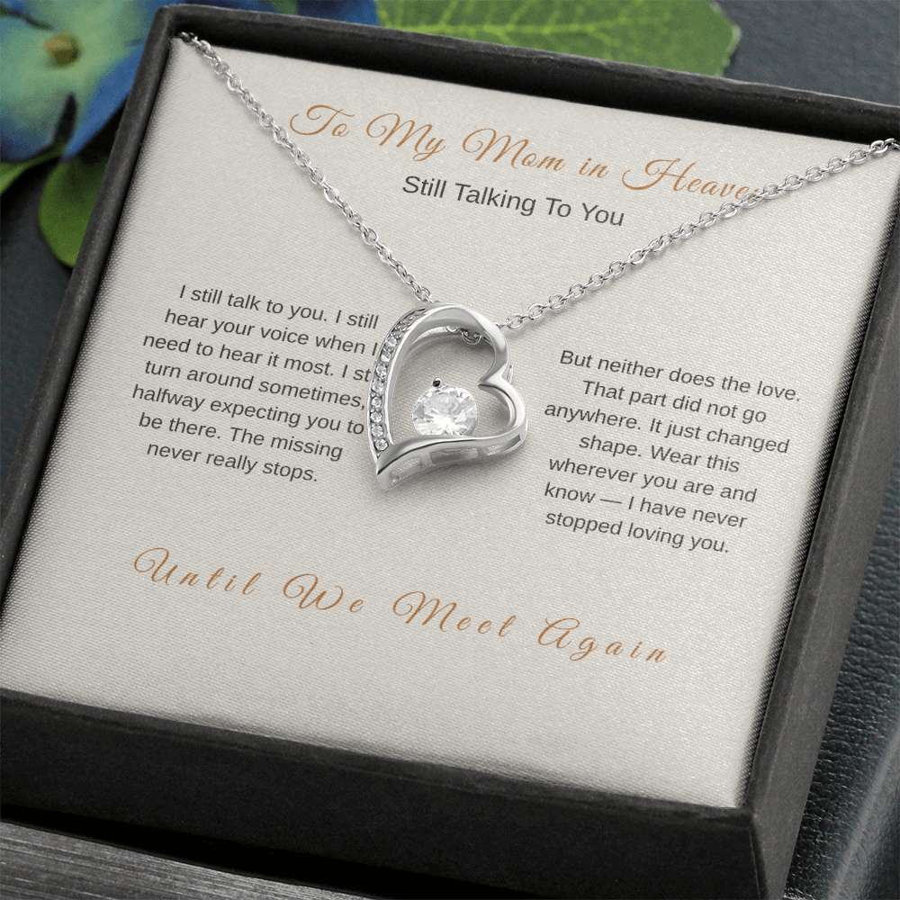 To My Mom in Heaven Necklace – Memorial Gift for Loss of Mother - Golden Willow Emporium