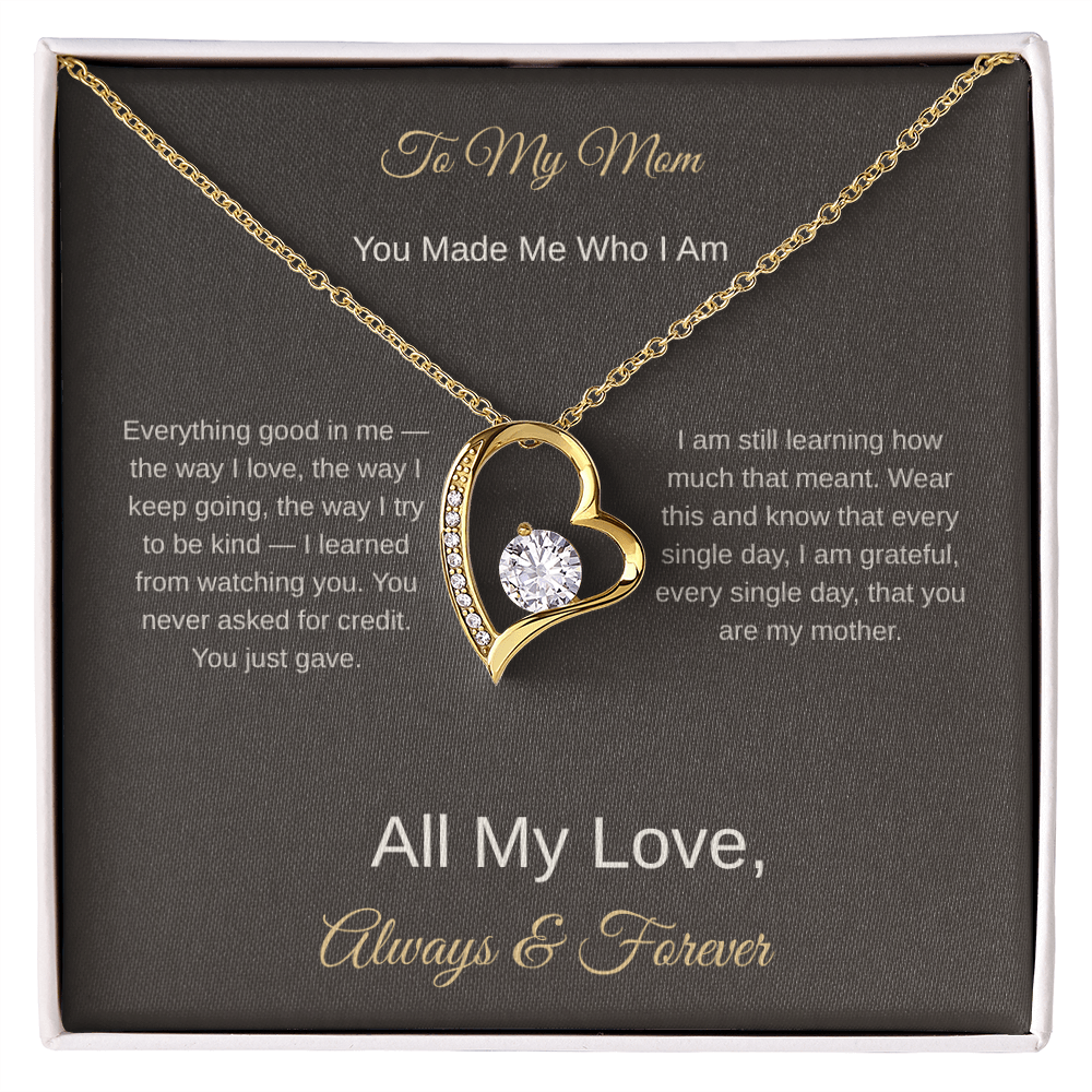 To My Mom Necklace – Heartfelt Mother's Day Gift for Her - Golden Willow Emporium