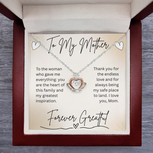 Crown Pendant Necklace for Mom – Mother's Day Gift - Golden Willow Emporium