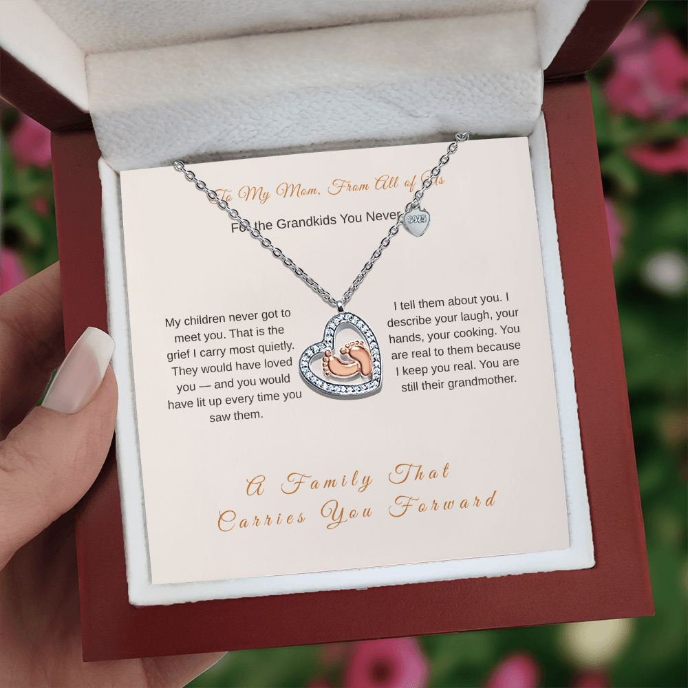 Grandkids You Never Met Necklace – Memorial Gift for Mom - Golden Willow Emporium
