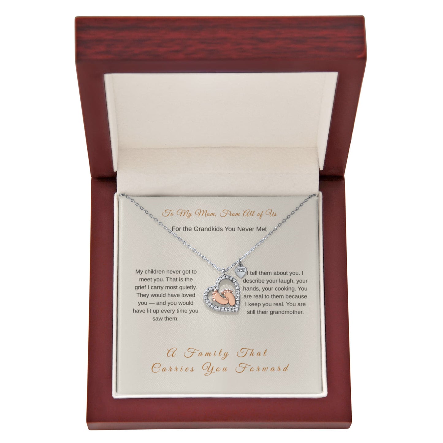 Grandkids You Never Met Necklace – Memorial Gift for Mom - Golden Willow Emporium