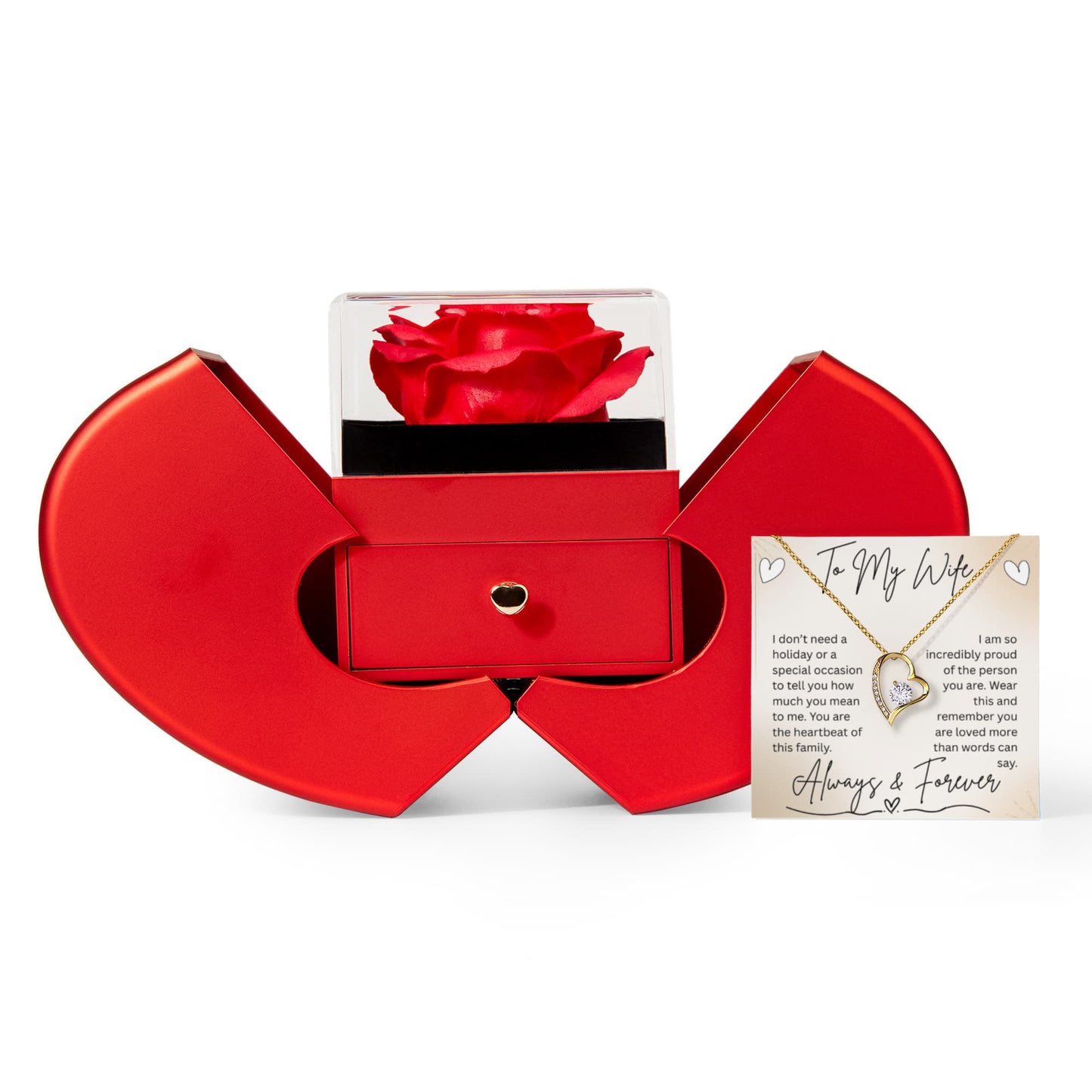 Forever Love Heart Necklace - Wife