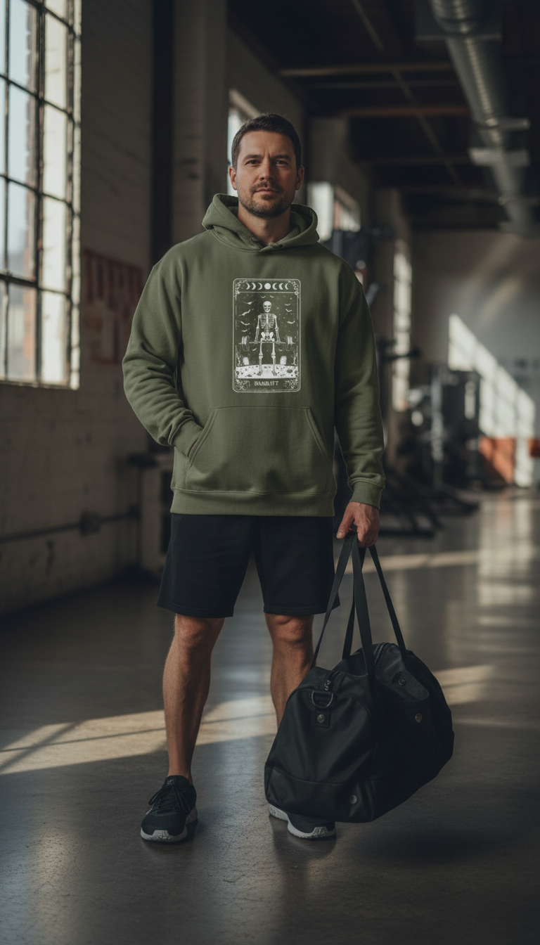 Tarot Death Card Hoodie — Gothic Skeleton Tarot Pullover