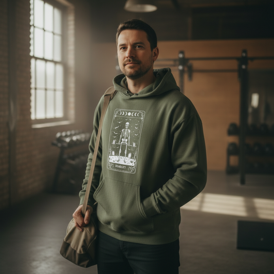 Tarot Death Card Hoodie — Gothic Skeleton Tarot Pullover