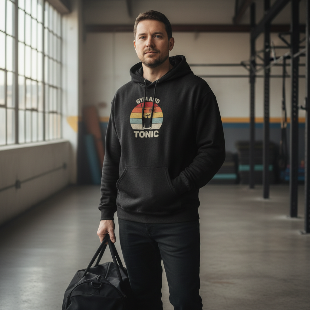 Gym & Tonic Hoodie – Funny Fitness Pun Heavyweight Unisex Sweatshirt